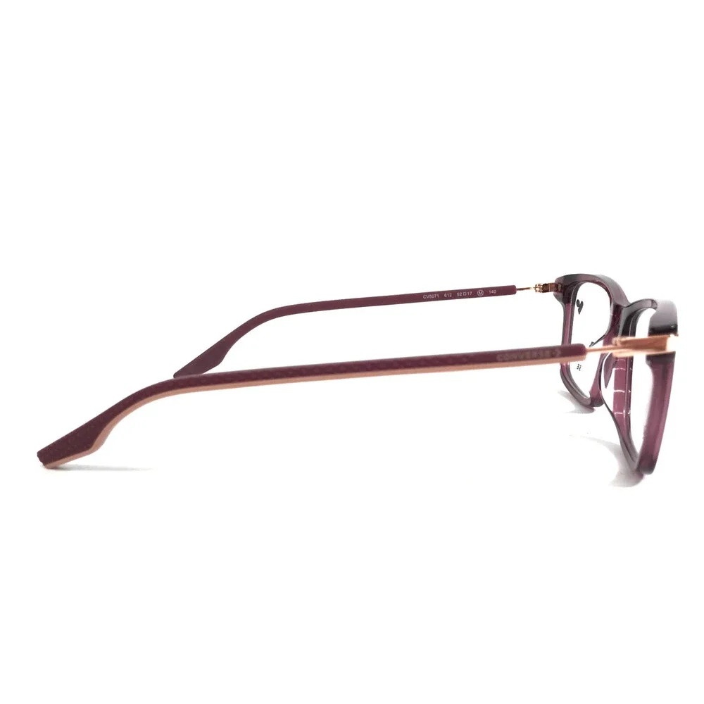 Converse Eyeglasses Frames CV5071 612 Crystal Cherry Vision Gold 52-17-140